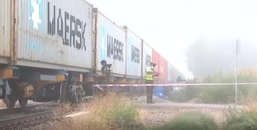 Conductor murió tras colisionar con tren de carga en Padre Hurtado