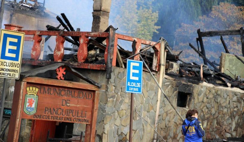 En internación provisoria queda tercer detenido por incendio en el municipio de Panguipulli