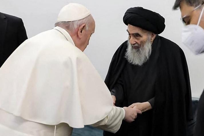 Papa Francisco y ayatolá Sistani abogan por la paz en histórico encuentro en Irak