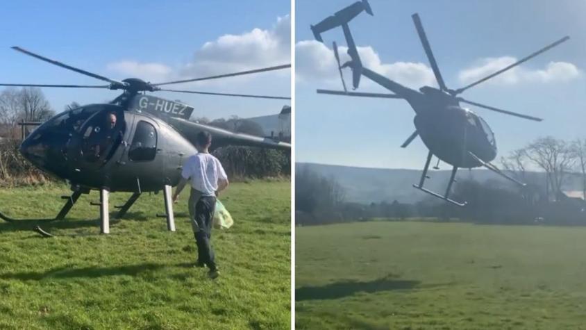 [VIDEO] Piloto no respetó cuarentena y voló 128 kilómetros en helicóptero para comprar un sándwich