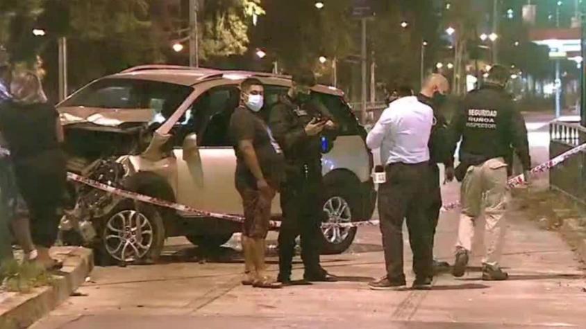 [VIDEO] 3 detenidos tras robo de auto a conductor de aplicación en San Bernardo: Chocaron en Ñuñoa