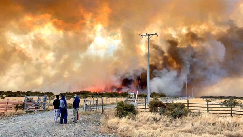 Onemi declara Alerta Roja para la comuna de Puerto Natales por incendio forestal