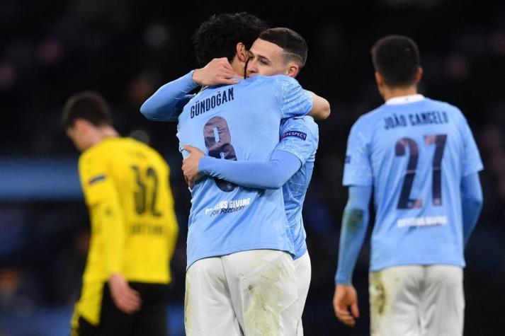 Manchester City logra agónica victoria sobre Borussia Dortmund por los cuartos de la Champions