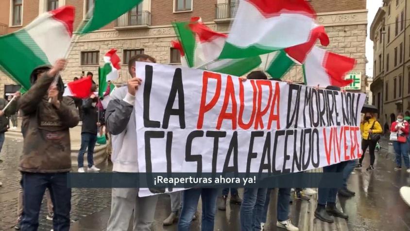 [VIDEO] Segunda semana de protestas en Italia: Locatarios contra el confinamiento