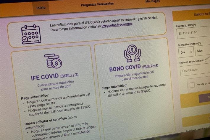 Este domingo finaliza postulación al IFE y Bono Covid de abril: ¿Cómo saber si me corresponde?