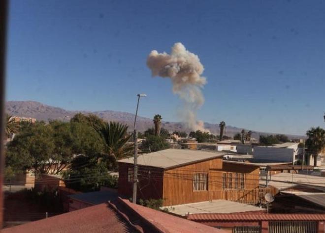 Fuerte explosión se registra en Calama: habría ocurrido en la planta Enaex