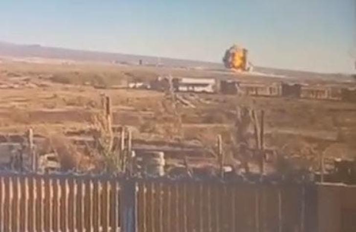 [VIDEO] Así fue el momento exacto de la explosión en planta Enaex de Calama