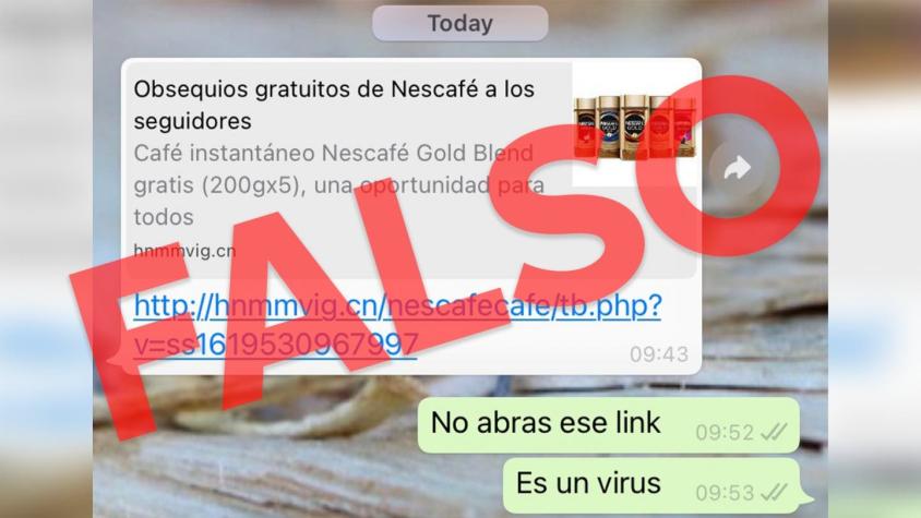 "Obsequios gratuitos de Nescafé a los seguidores": ¿Cómo identificar una cadena falsa en redes?