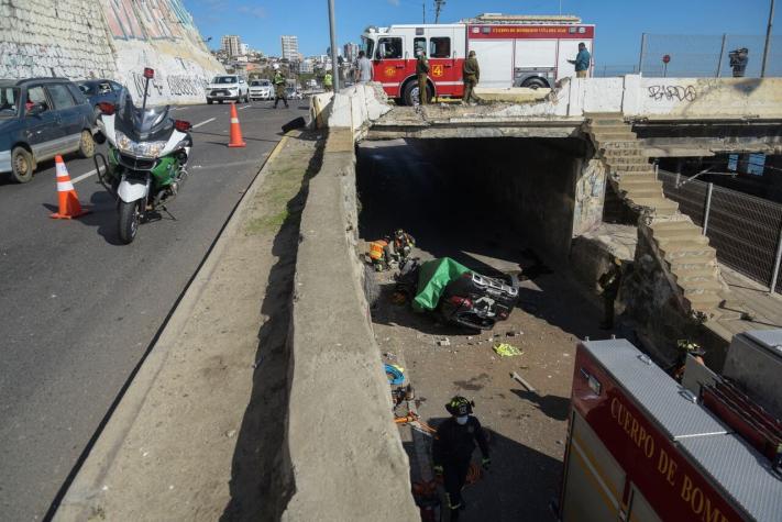 Nuevo accidente de tránsito en puente Capuchinos deja un fallecido en Viña del Mar