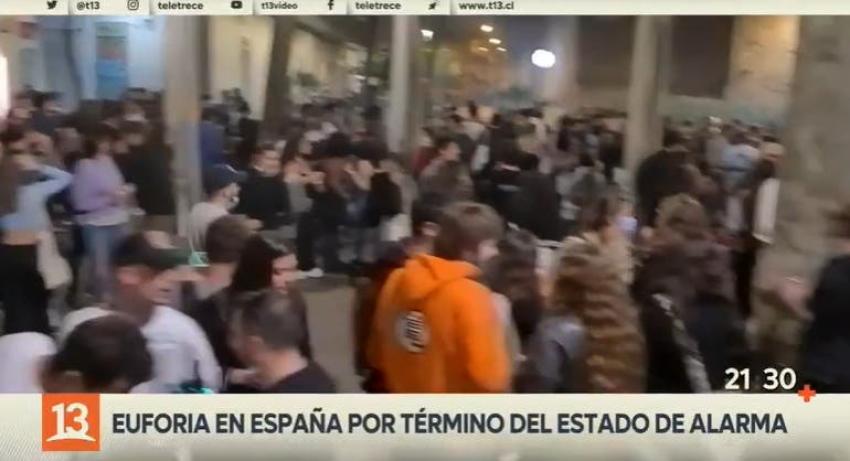 [VIDEO] Euforia en España por término del estado de alarma