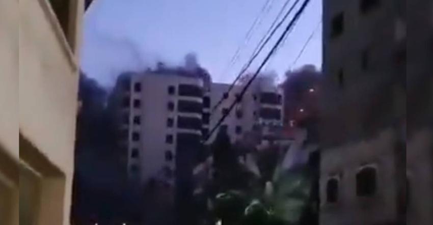 Bombardeo israelí provoca colapso de edificio de 12 pisos en Gaza