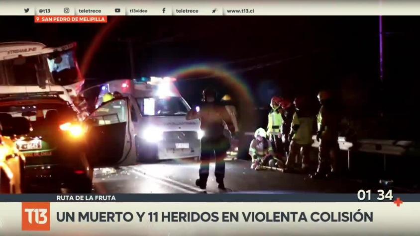 [VIDEO] Un muerto y 11 heridos en violento accidente en San Pedro de Melipilla