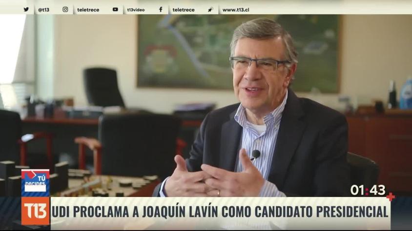[VIDEO] La UDI proclama a Joaquín Lavín como candidato presidencial