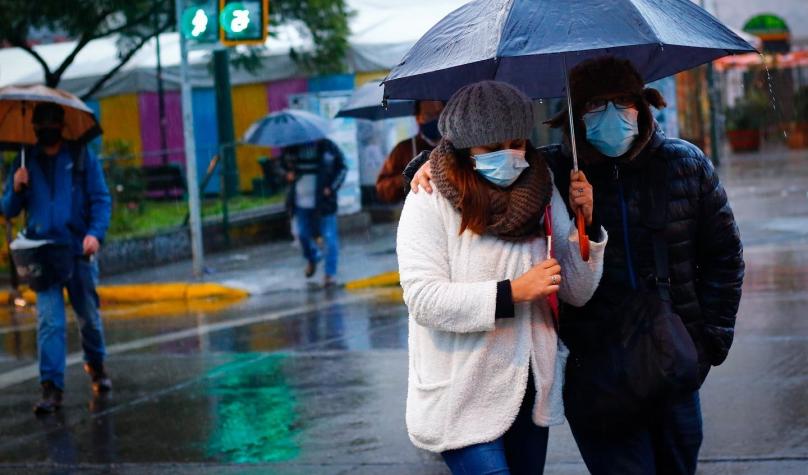 Lluvia en Santiago: las primeras comunas de la RM donde ya empezaron las precipitaciones