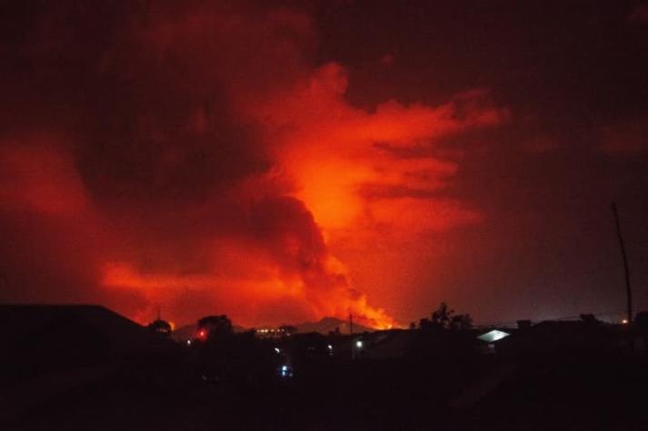 Ordenan evacuar la ciudad de Goma en el Congo por erupción de volcán
