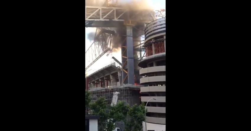 Incendio afectó al Estadio Santiago Bernabéu del Real Madrid