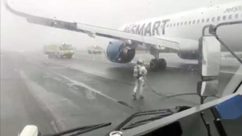 [VIDEO] Aterrizaje de emergencia en Concepción terminó con aplausos al piloto