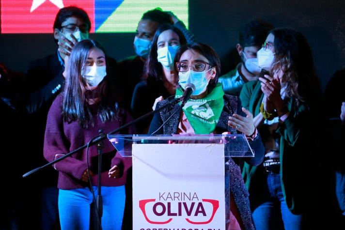 Pulso Ciudadano: Karina Oliva superaría a Orrego en segunda vuelta por Gobernación Metropolitana