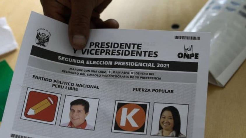 Elecciones en Perú: la ajustada y polarizada disputa por la presidencia entre Fujimori y Castillo