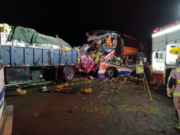 Al menos cinco muertos tras accidente de tránsito en la Ruta 5 Norte a la altura de Chañaral