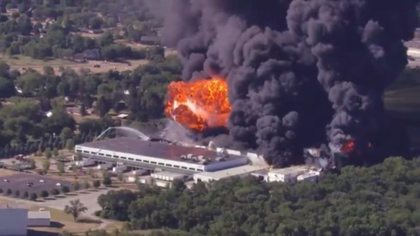 Los impresionantes registros que deja la gigantesca explosión de una planta química en EEUU