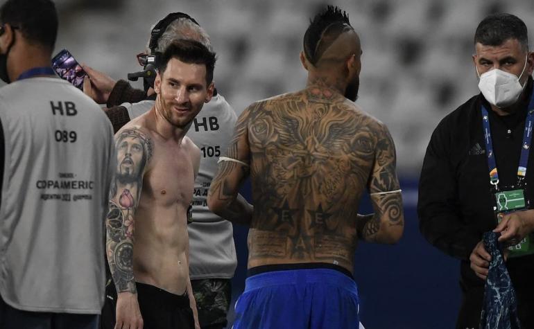 Arturo Vidal dedica mensaje al "extraterrestre" Lionel Messi tras el empate entre Chile y Argentina