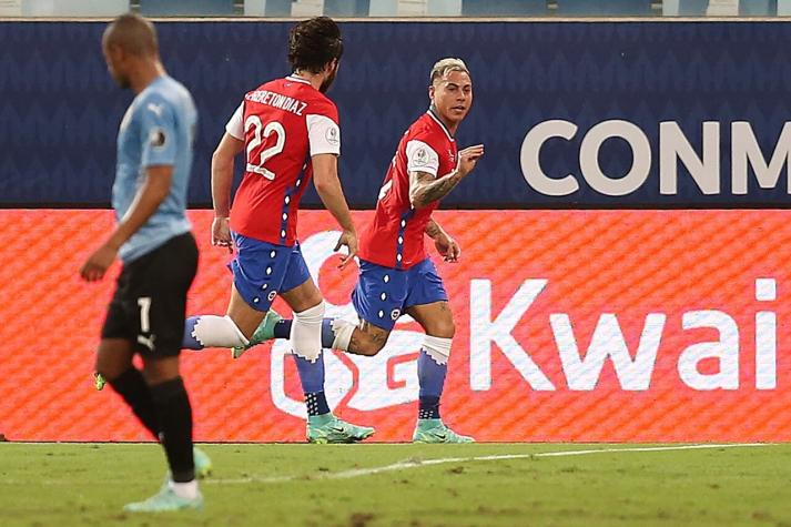 El polémico gesto de Eduardo Vargas al celebrar su gol ante Uruguay en Copa América