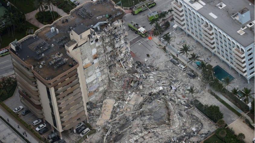 En fotos: el derrumbe de un edificio en Miami Beach