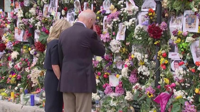 [VIDEO] Más de 140 desaparecidos por derrumbe en Miami: Biden visitó la zona