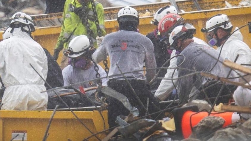 Derrumbe en Miami: el bombero que sacó de los escombros del edificio de Surffide a su hija fallecida