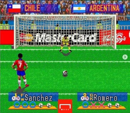 Seis años de la primera Copa América de Chile: Recrean penal de Alexis en juego de Super Nintendo