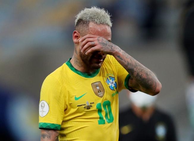 El desconsolado llanto de Neymar tras perder la final de la Copa América ante Argentina