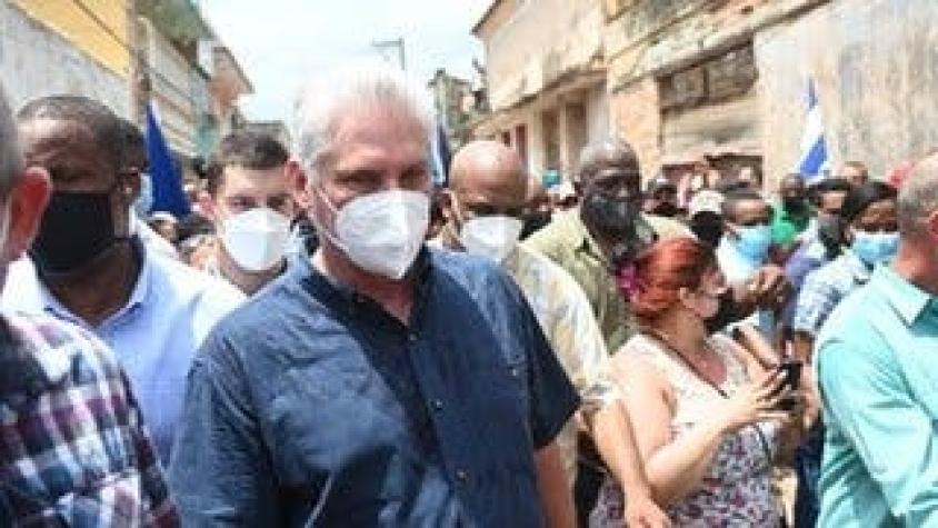 Protestas en Cuba: el presidente Díaz Canel convoca a sus seguidores a salir a las calles