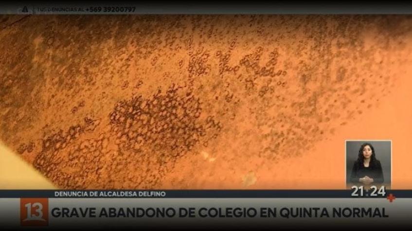 [VIDEO] Escuela Abate Molina en peligro: Hasta hongos en las paredes