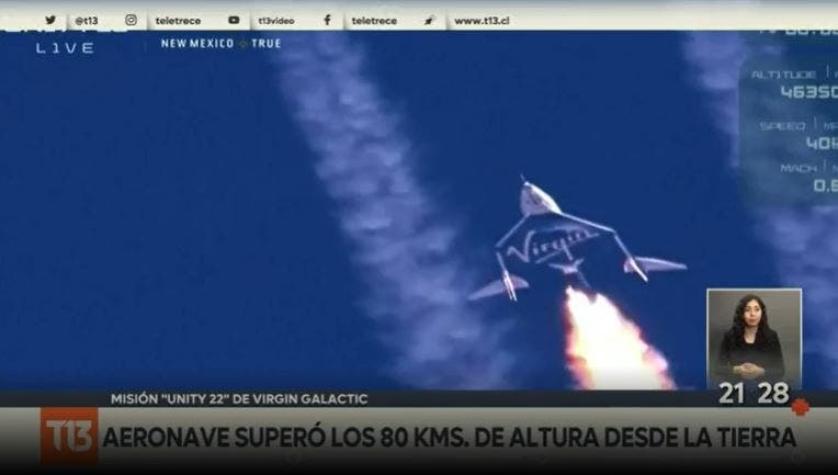 [VIDEO] Misión cumplida: Richard Branson logra histórica travesía al espacio