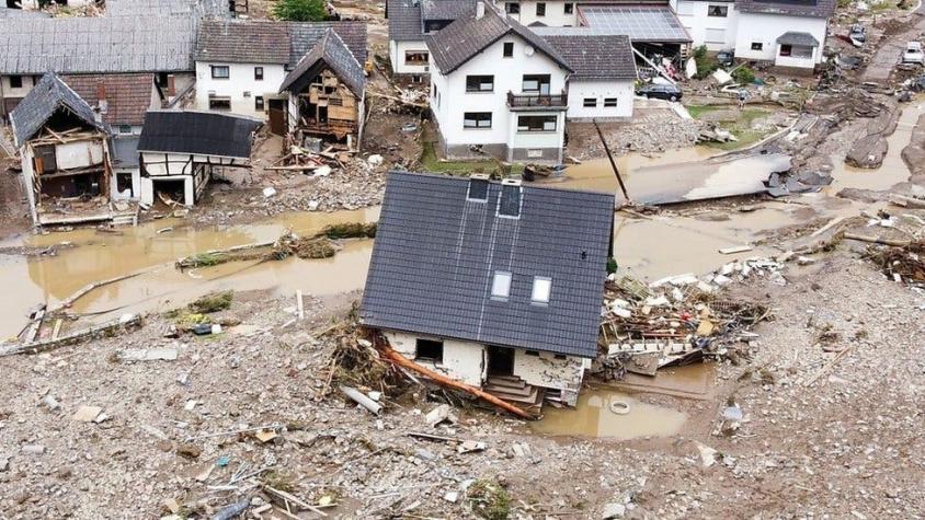 [VIDEO] Imágenes de cómo las severas inundaciones han arrasado pueblos enteros en Alemania