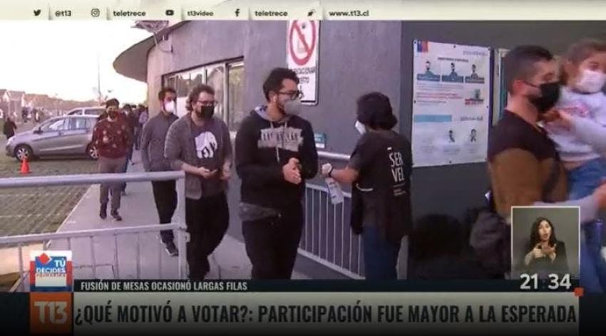 [VIDEO] ¿Qué motivó a votar?: Participación fue mayor a la esperada