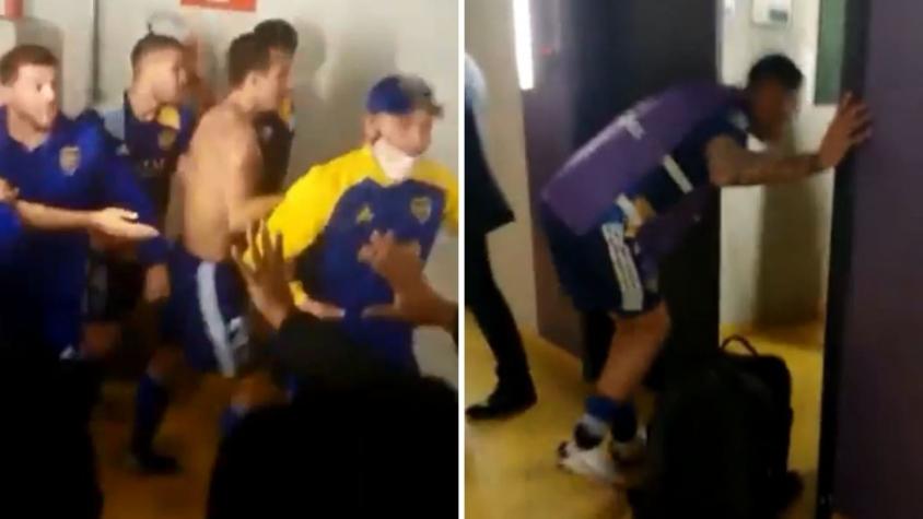 [VIDEO] Copa Libertadores: Jugadores de Boca Juniors se enfrentaron con la policía tras eliminación