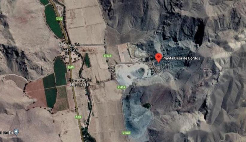 Accidente minero deja al menos un muerto en Planta Elisa de Bordos de Tierra Amarilla