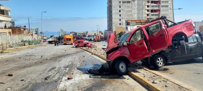 Choque múltiple en Antofagasta deja diez personas heridas