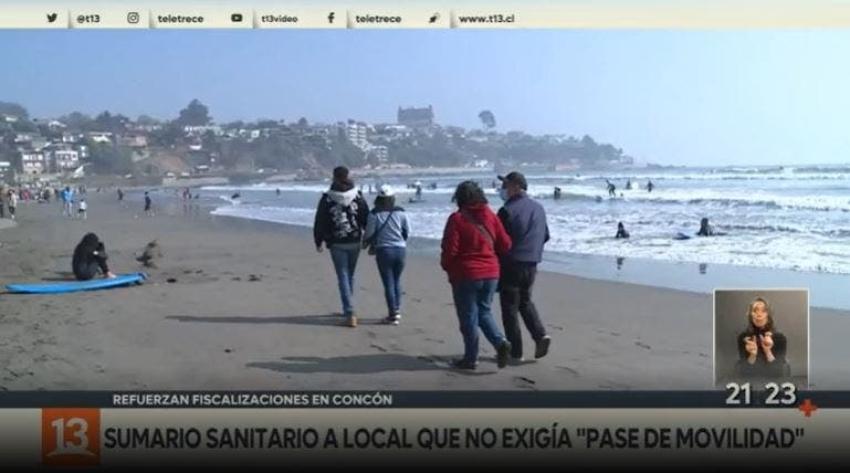 [VIDEO] Refuerzan fiscalización de "pase de movilidad" en zonas costeras