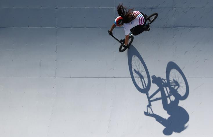 Macarena Pérez estuvo a un gran nivel y terminó octava en la final del BMX