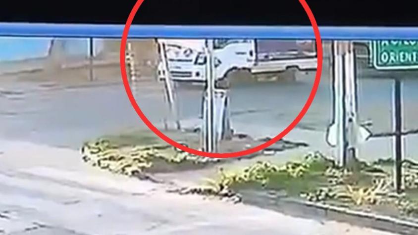 [VIDEO] Repartidor de gas fue atropellado en San Ramón: El conductor se dio a la fuga