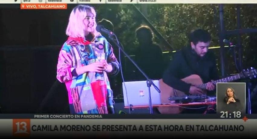 [VIDEO] Camila Moreno lideró el primer concierto masivo en pandemia
