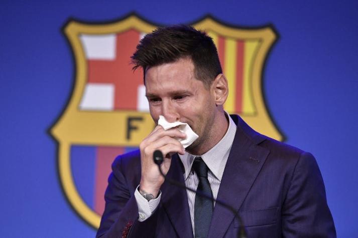 [VIDEO] Lionel Messi rompe en llanto en conferencia de despedida en el Camp Nou