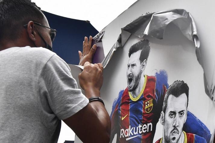 Adiós a una era: Remueven imagen de Lionel Messi en el Estadio Camp Nou del FC Barcelona