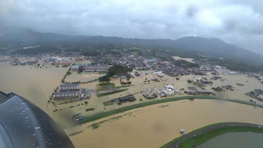 [FOTOS] Lluvias torrenciales causan inundaciones y desprendimientos de tierra en Japón