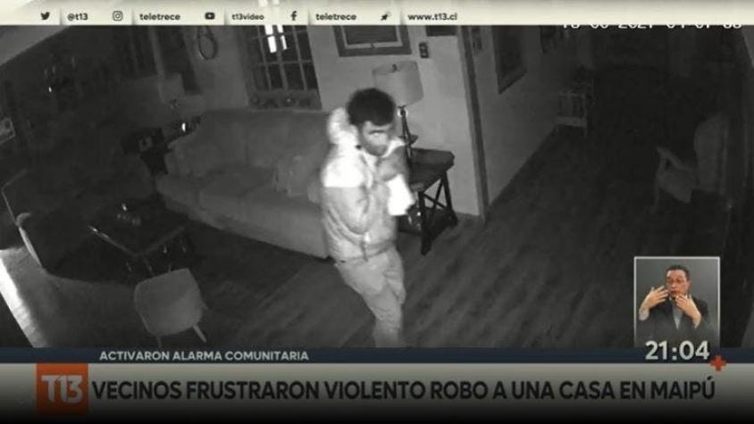 [VIDEO] Vecinos organizados frustraron violento robo a una casa en Maipú
