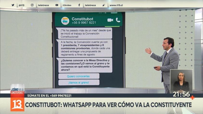 [VIDEO] Constitubot: El WhatsApp para ver cómo va la constituyente