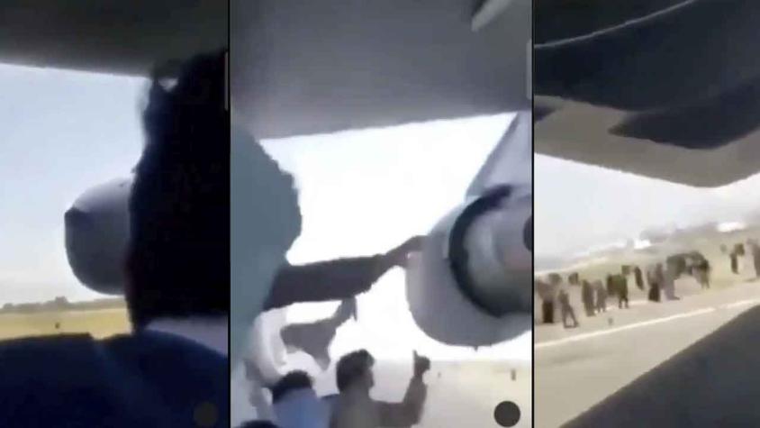 Afgano graba video desde el ala de un avión cuando intentaba escapar de los talibanes